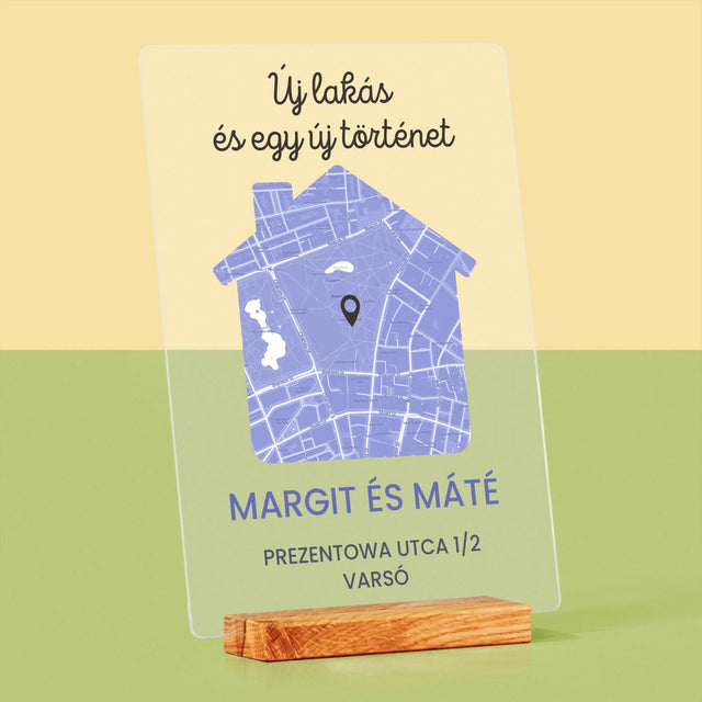 Városi Térkép: Várostérkép: Új Lakás - Akrilüvegre Nyomtatott Kép