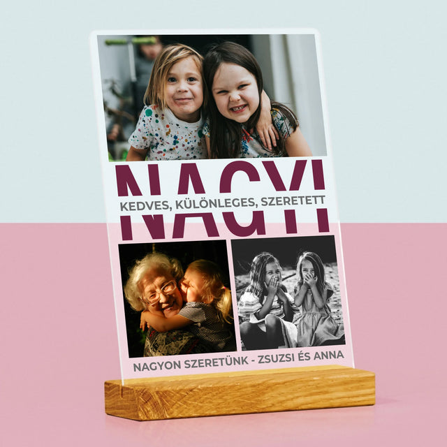 Fotókollázs: Nagymama Jellemzői - Akrilüvegre Nyomtatott Kép