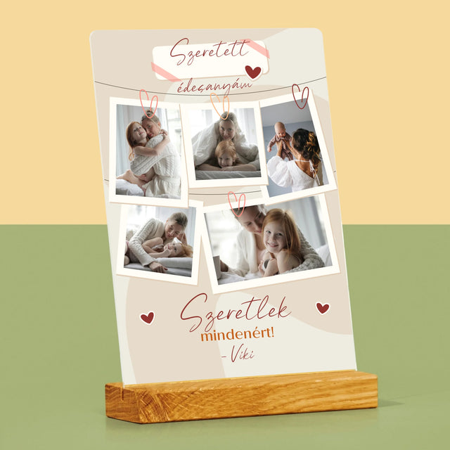 Fotókollázs: Szeretlek Téged Anyu - Akrilüvegre Nyomtatott Kép