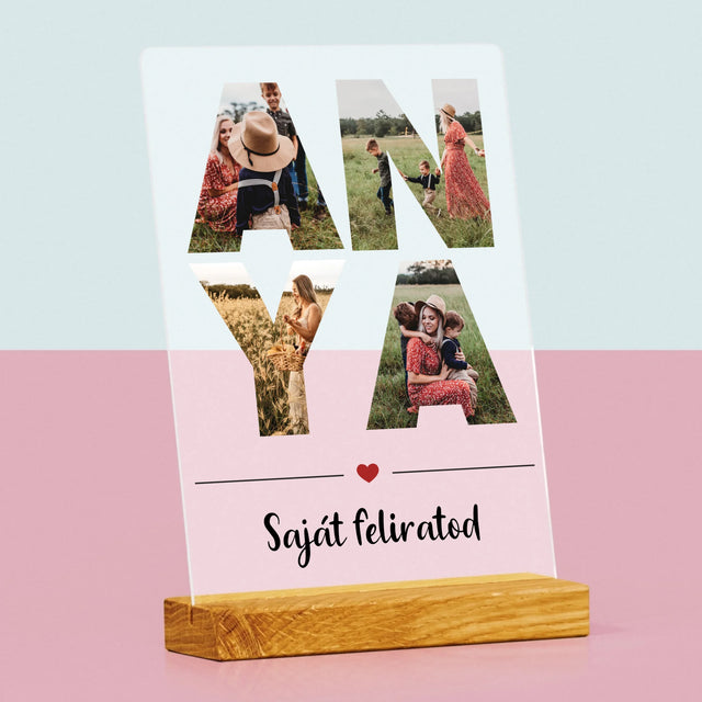 Szó Fotókból: Anya Kollázs A Képeidből - Akrilüvegre Nyomtatott Kép