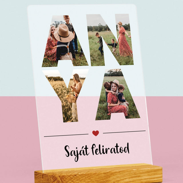 Szó Fotókból: Anya Kollázs A Képeidből - Akrilüvegre Nyomtatott Kép