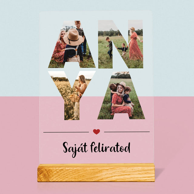 Szó Fotókból: Anya Kollázs A Képeidből - Akrilüvegre Nyomtatott Kép