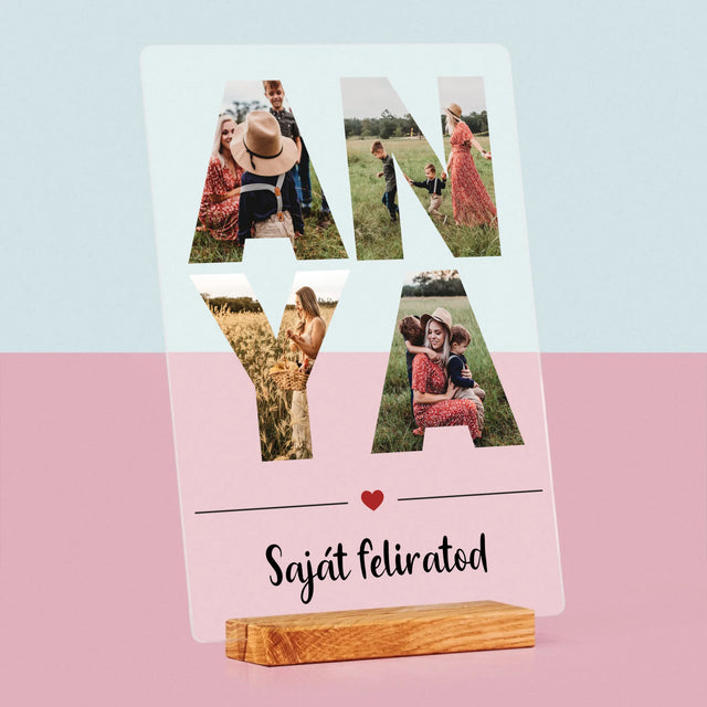 Szó Fotókból: Anya Kollázs A Képeidből - Akrilüvegre Nyomtatott Kép