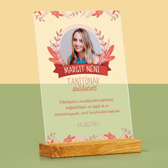 Fotó És Felirat: Tanítónak Született - Akrilüvegre Nyomtatott Kép