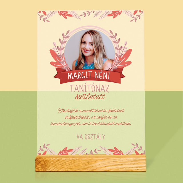 Fotó És Felirat: Tanítónak Született - Akrilüvegre Nyomtatott Kép