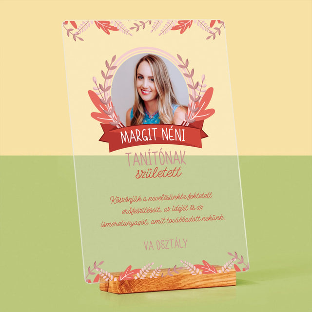 Fotó És Felirat: Tanítónak Született - Akrilüvegre Nyomtatott Kép