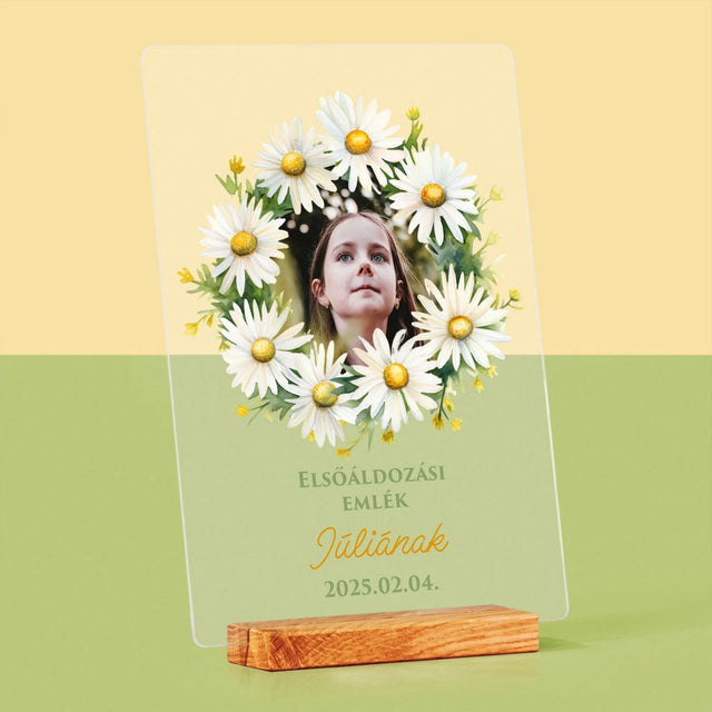 Fotó És Felirat: Elsőáldozási Emlék, Százszorszép - Akrilüvegre Nyomtatott Kép