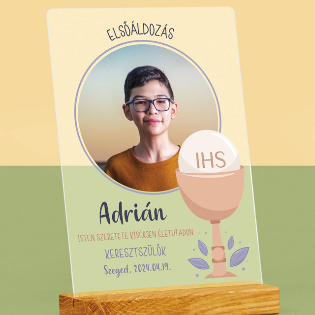 Fotó És Felirat: Elsőáldozási Ünnep - Akrilüvegre Nyomtatott Kép