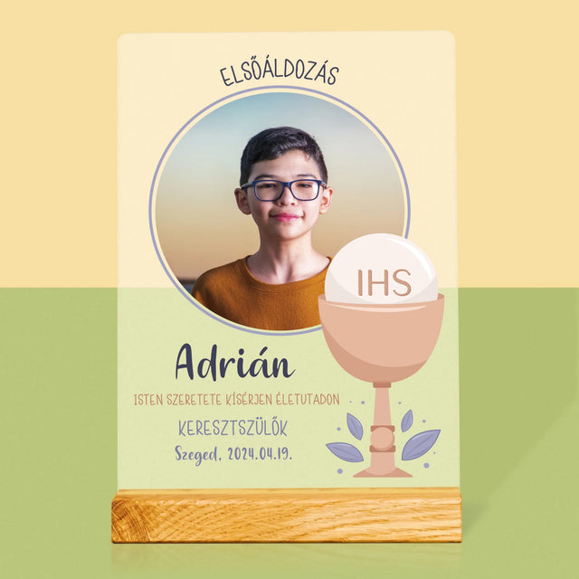 Fotó És Felirat: Elsőáldozási Ünnep - Akrilüvegre Nyomtatott Kép