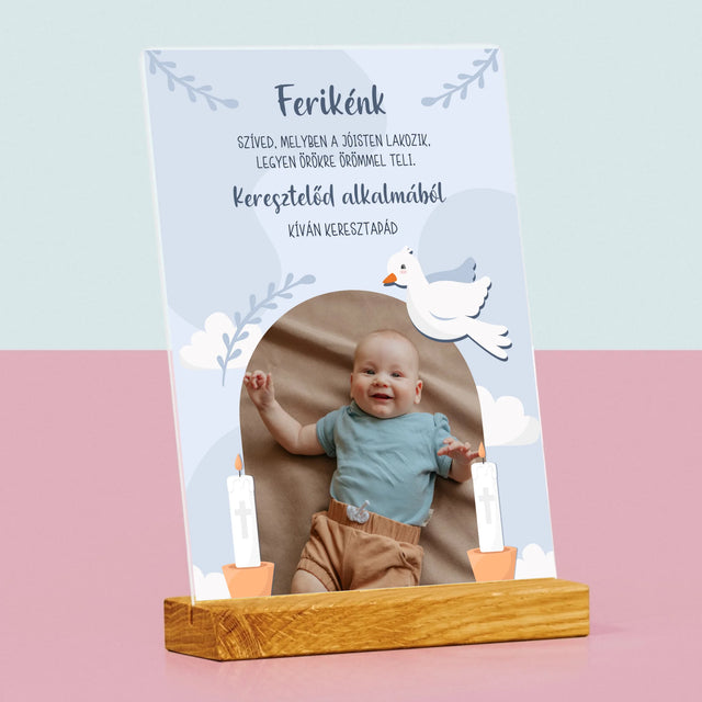 Fotó És Felirat: Keresztelőd Alkalmából Kívánságok - Akrilüvegre Nyomtatott Kép