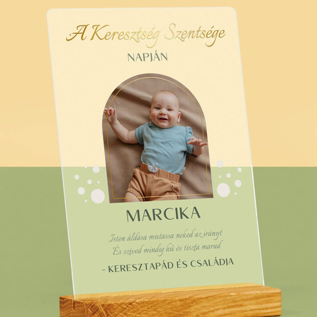 Fotó És Felirat: A Keresztség Szentsége - Akrilüvegre Nyomtatott Kép