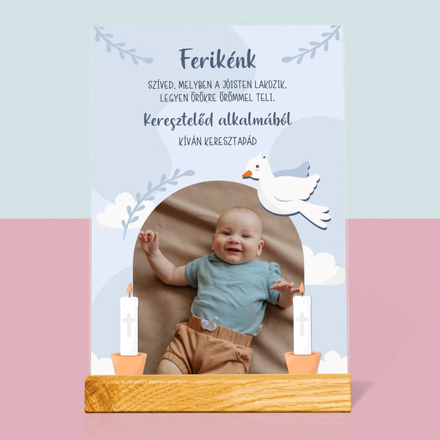Fotó És Felirat: Keresztelőd Alkalmából Kívánságok - Akrilüvegre Nyomtatott Kép