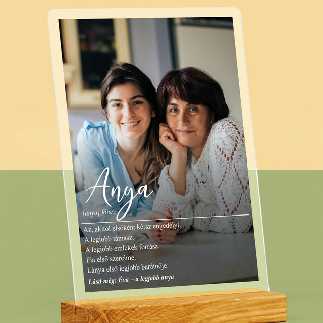 Fotó És Felirat: Anya, Fogalom - Akrilüvegre Nyomtatott Kép