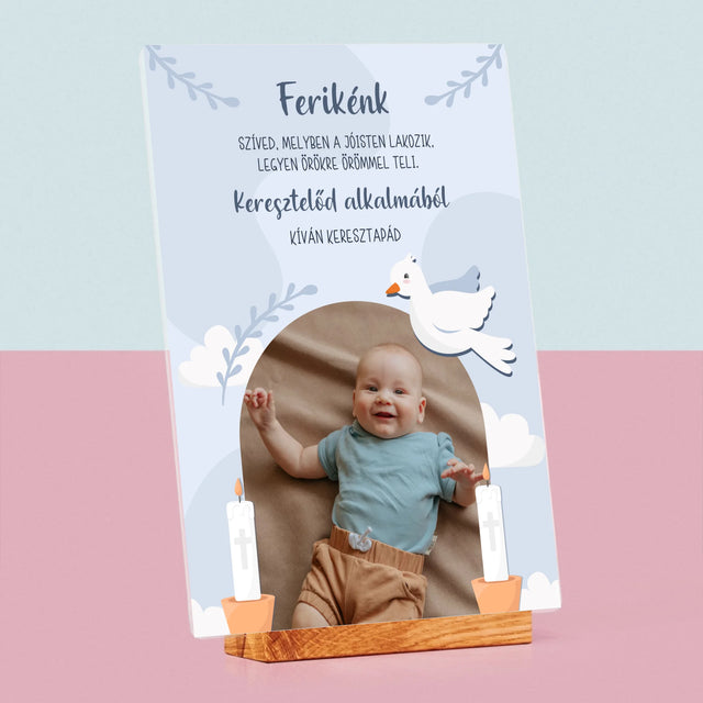 Fotó És Felirat: Keresztelőd Alkalmából Kívánságok - Akrilüvegre Nyomtatott Kép