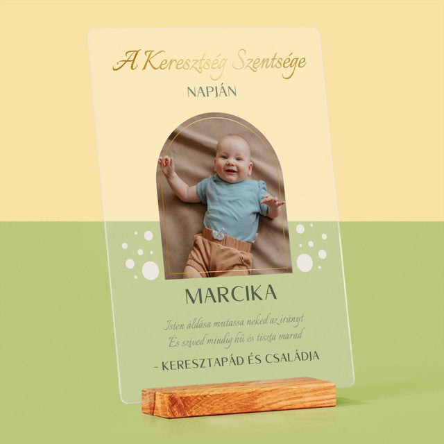 Fotó És Felirat: A Keresztség Szentsége - Akrilüvegre Nyomtatott Kép