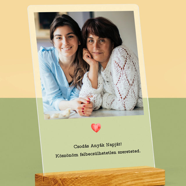 Fotó És Felirat: Üdvözlőlap Anyának - Akrilüvegre Nyomtatott Kép