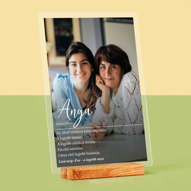 Fotó És Felirat: Anya, Fogalom - Akrilüvegre Nyomtatott Kép