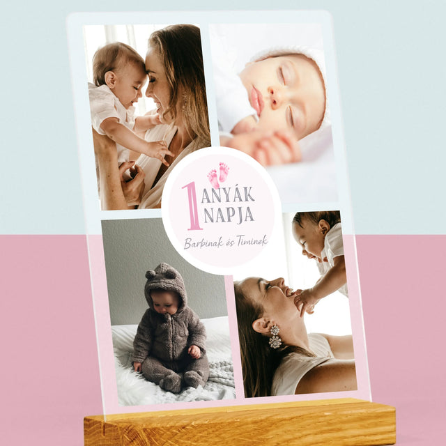 Fotókollázs: Első Anyák Napja - Akrilüvegre Nyomtatott Kép