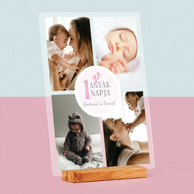 Fotókollázs: Első Anyák Napja - Akrilüvegre Nyomtatott Kép