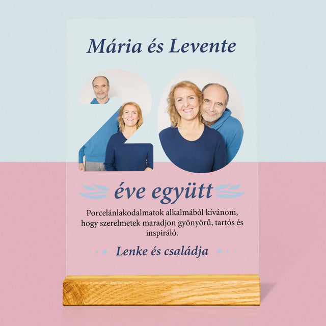 Szó Fotókból: 20 Éve Együtt - Akrilüvegre Nyomtatott Kép
