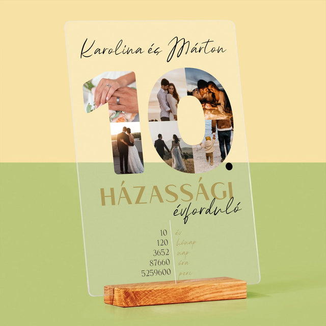 Szó Fotókból: 10. Házassági Évforduló - Akrilüvegre Nyomtatott Kép