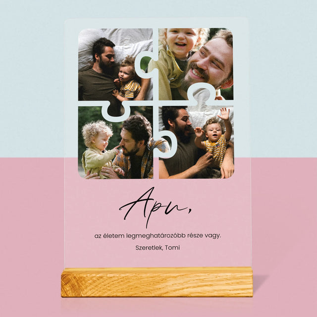 Fotókollázs: Apunak - Akrilüvegre Nyomtatott Kép