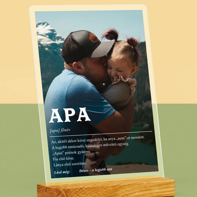 Fotó És Felirat: Apa Definíciója - Akrilüvegre Nyomtatott Kép