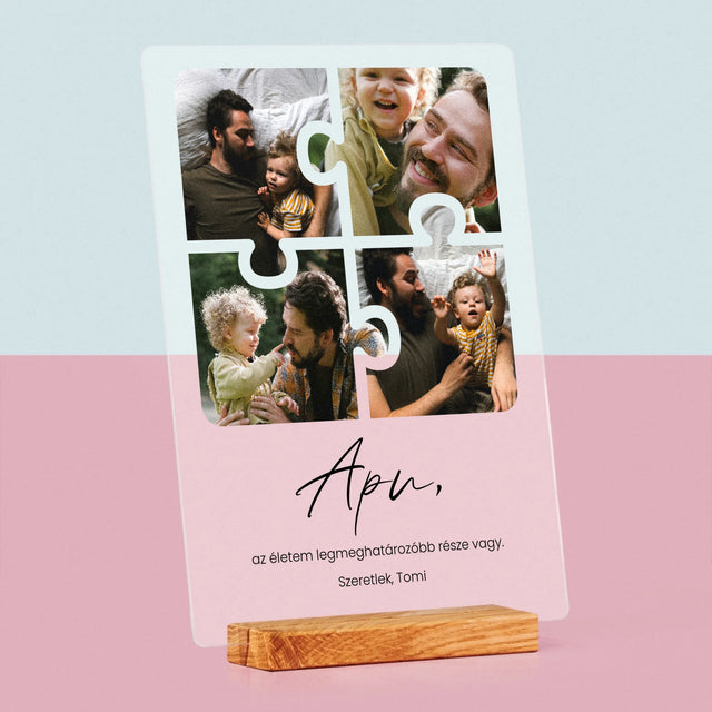 Fotókollázs: Apunak - Akrilüvegre Nyomtatott Kép