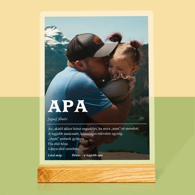 Fotó És Felirat: Apa Definíciója - Akrilüvegre Nyomtatott Kép