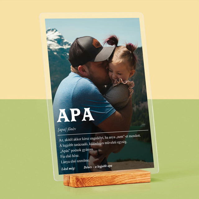Fotó És Felirat: Apa Definíciója - Akrilüvegre Nyomtatott Kép