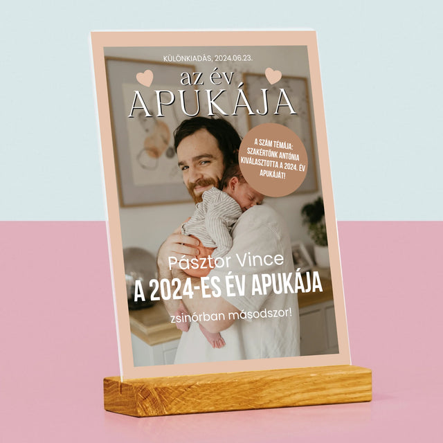 Újság Címlap: Az Év Apukája - Akrilüvegre Nyomtatott Kép