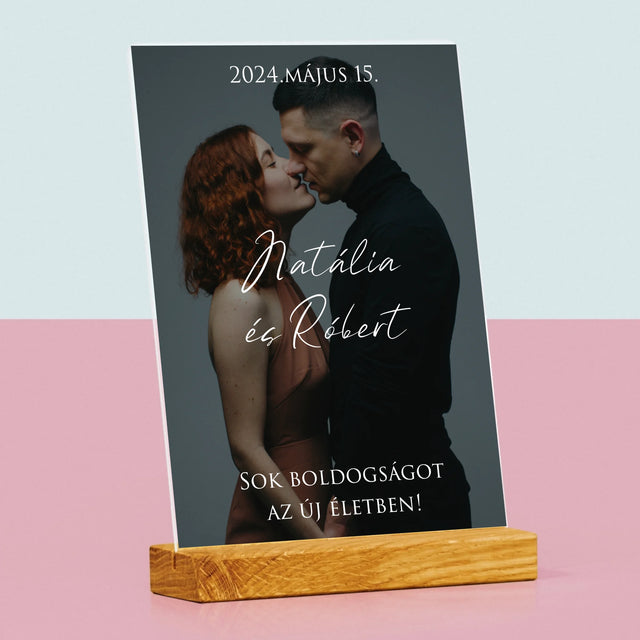 Fotó És Felirat: Esküvői Fotó Jókívánságok - Akrilüvegre Nyomtatott Kép
