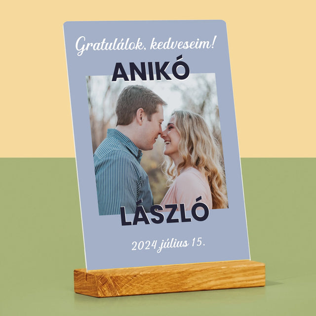 Fotó És Felirat: Házassági Jókívánságok - Akrilüvegre Nyomtatott Kép