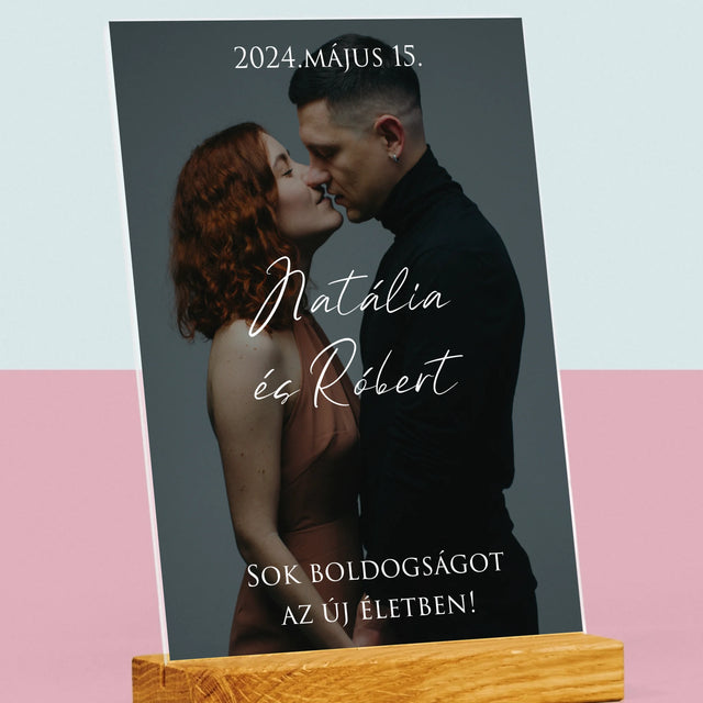 Fotó És Felirat: Esküvői Fotó Jókívánságok - Akrilüvegre Nyomtatott Kép