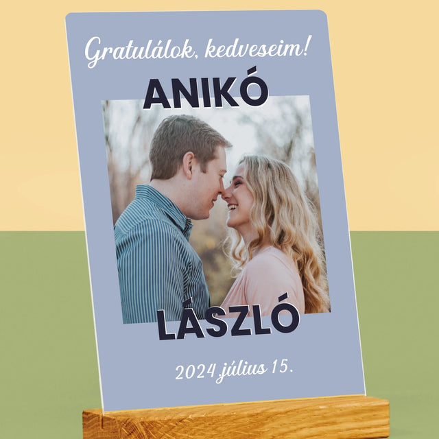 Fotó És Felirat: Házassági Jókívánságok - Akrilüvegre Nyomtatott Kép