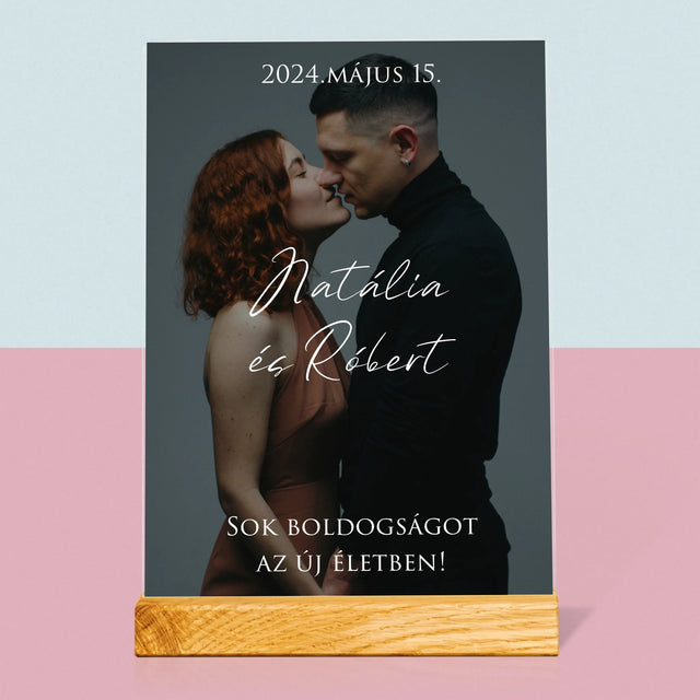Fotó És Felirat: Esküvői Fotó Jókívánságok - Akrilüvegre Nyomtatott Kép