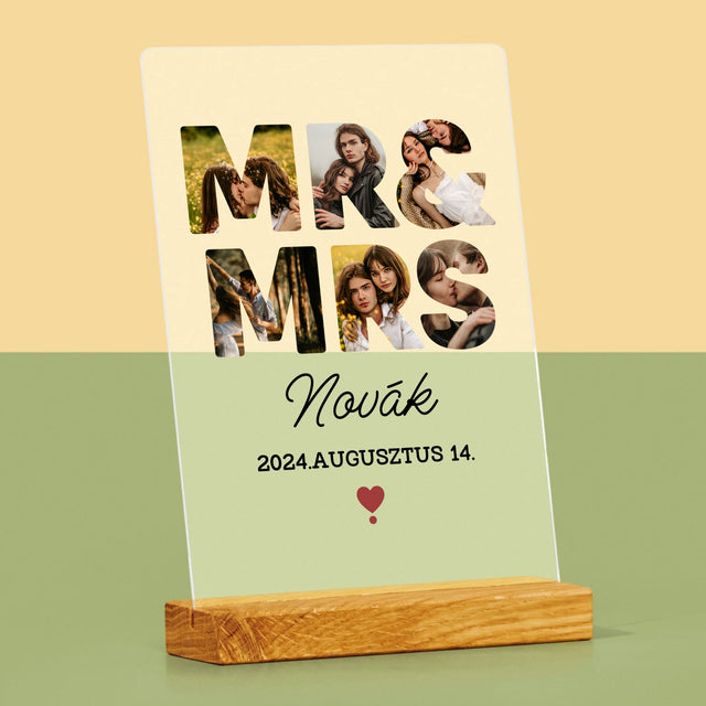 Szó Fotókból: Mr&Mrs - Akrilüvegre Nyomtatott Kép