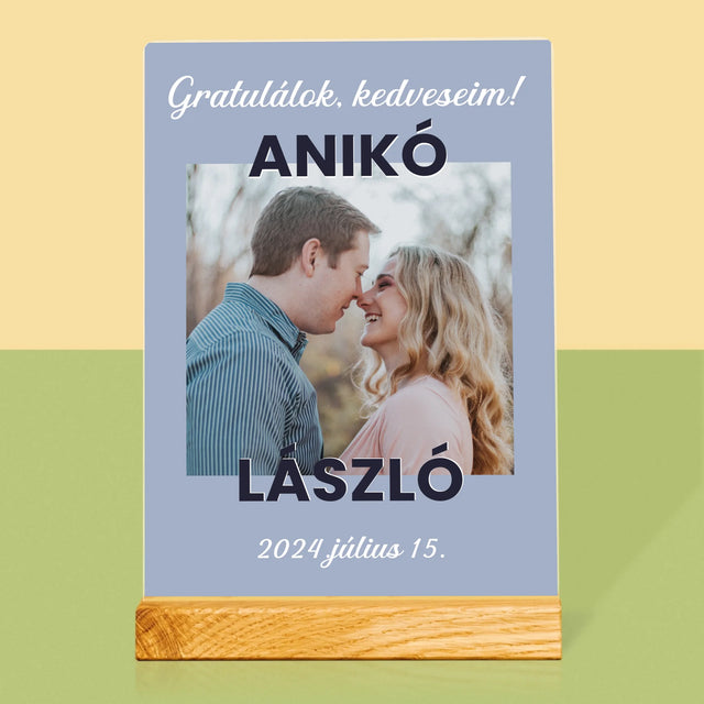 Fotó És Felirat: Házassági Jókívánságok - Akrilüvegre Nyomtatott Kép