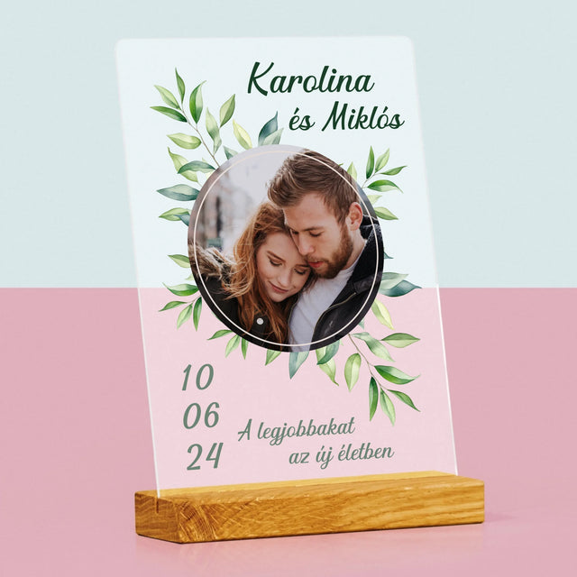 Fotó És Felirat: Esküvői Címkék - Akrilüvegre Nyomtatott Kép