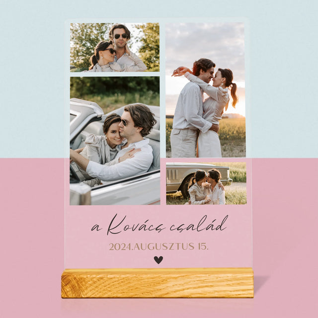 Fotókollázs: Család - Akrilüvegre Nyomtatott Kép