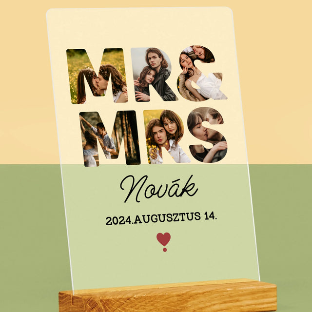 Szó Fotókból: Mr&Mrs - Akrilüvegre Nyomtatott Kép