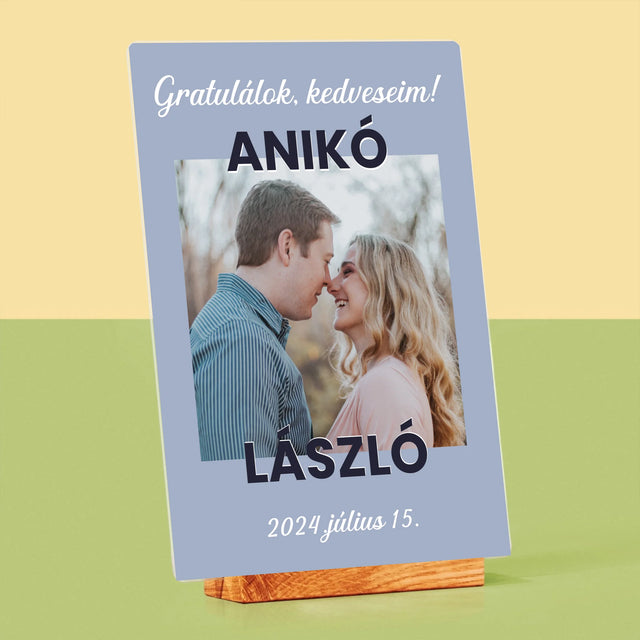 Fotó És Felirat: Házassági Jókívánságok - Akrilüvegre Nyomtatott Kép