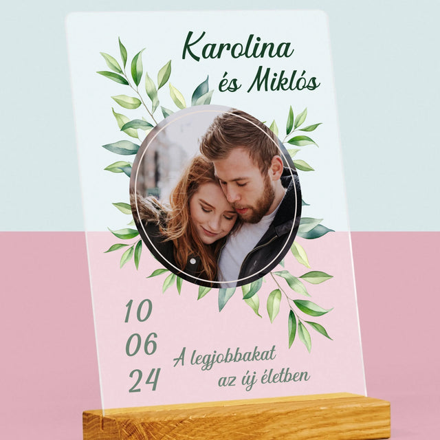 Fotó És Felirat: Esküvői Címkék - Akrilüvegre Nyomtatott Kép