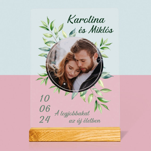 Fotó És Felirat: Esküvői Címkék - Akrilüvegre Nyomtatott Kép