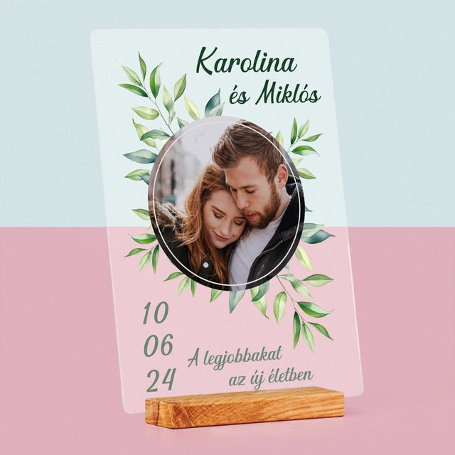 Fotó És Felirat: Esküvői Címkék - Akrilüvegre Nyomtatott Kép