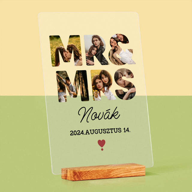 Szó Fotókból: Mr&Mrs - Akrilüvegre Nyomtatott Kép
