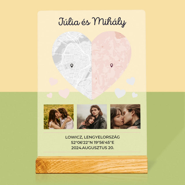 Városi Térkép: A Fél Szív - Akrilüvegre Nyomtatott Kép