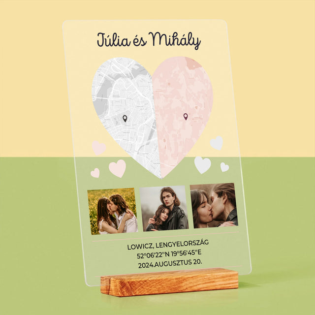 Városi Térkép: A Fél Szív - Akrilüvegre Nyomtatott Kép