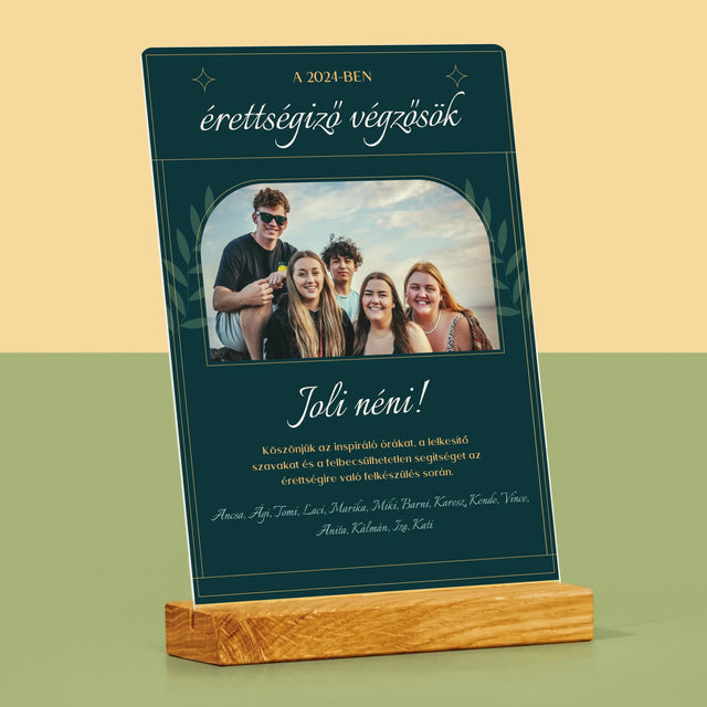 Monogram: Köszönet A Tanítónak - Akrilüvegre Nyomtatott Kép