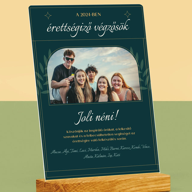 Monogram: Köszönet A Tanítónak - Akrilüvegre Nyomtatott Kép